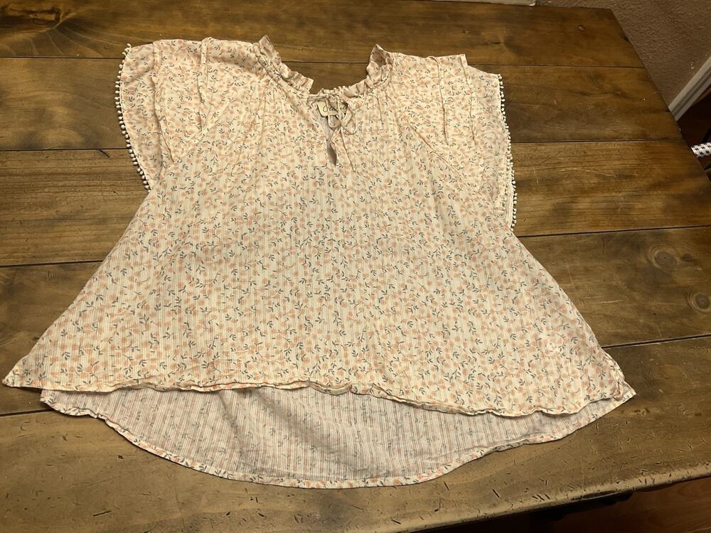 Cleobella Blouse Floral Cottagecore Peasant Romantic Size Large